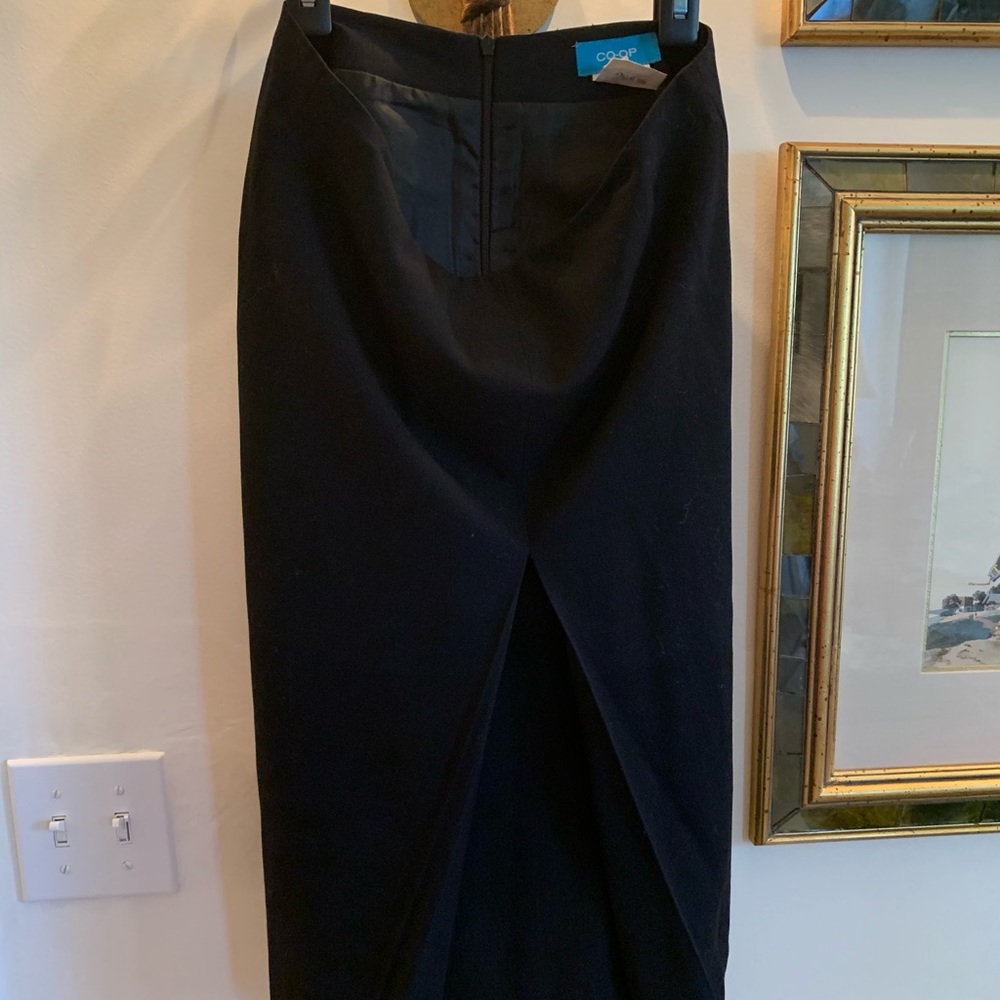 co-op midi black skirt